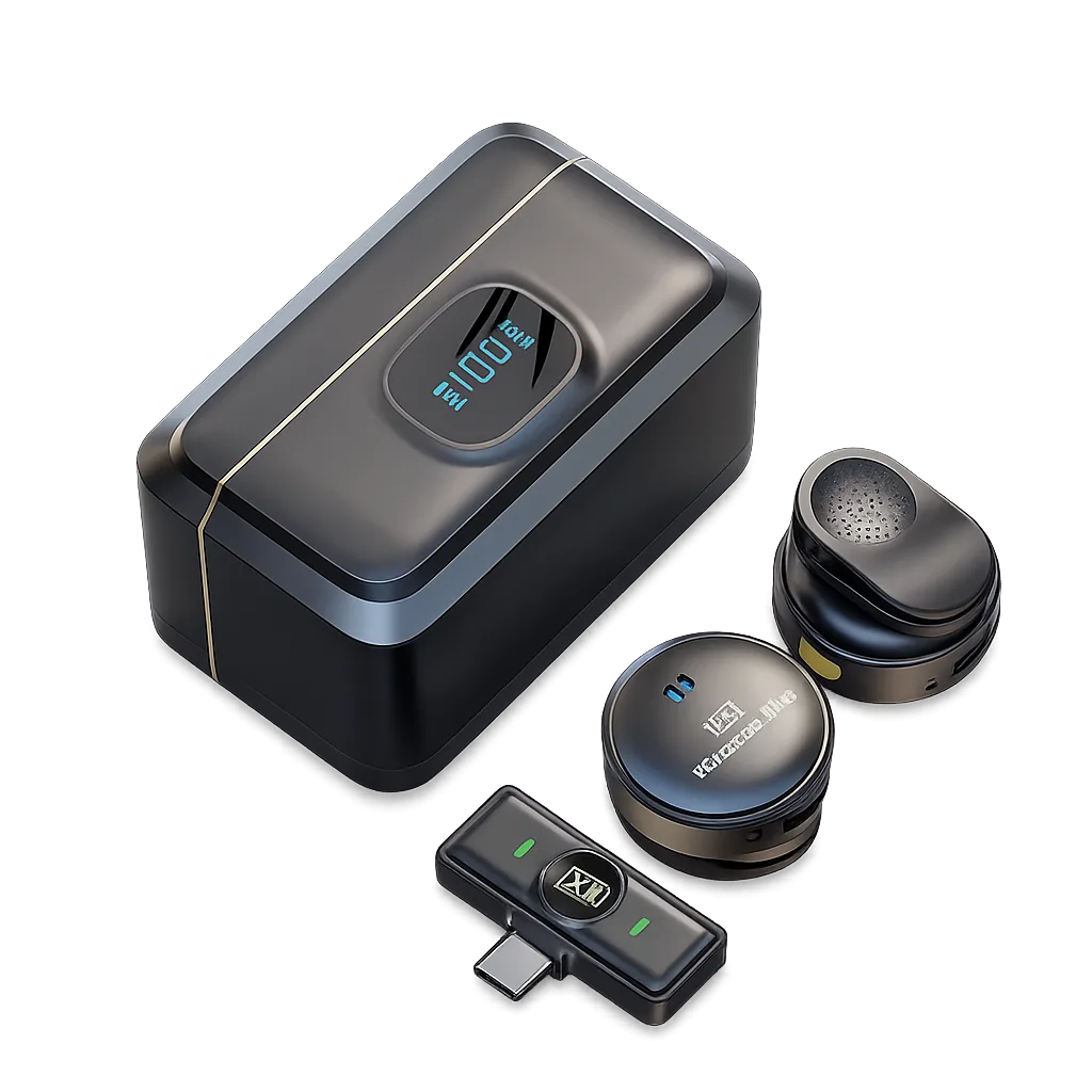 Q8 WIRELESS MINI LAVALIER MICROPHONE TYPE-C & LIGHTING WITH CHARGING CASE
