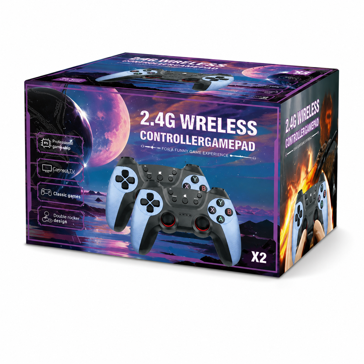 X2 ORGINAL 3D ROCKER 2.4G WIRELESS CONTRROLLER HIGH SENSITIVITY GAMEPAD
