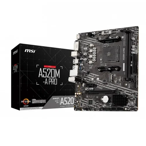 MSI A520M-A PRO AM4 AMD MICRO-ATX MOTHERBOARD