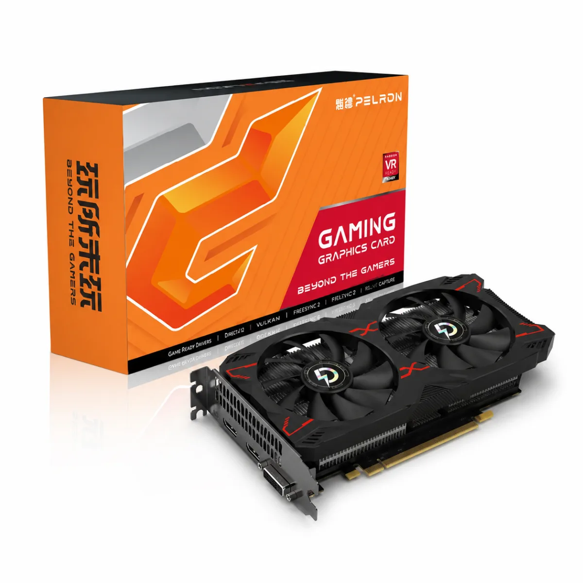 PELADN RX5500 XT 8GB GDDR6 DUAL FAN BLACK GAMING GRAPHICS CARD