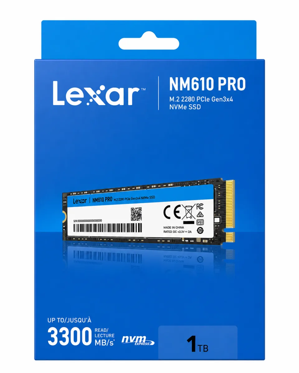 LEXAR NM610 PRO 1TB NVMe M.2 2280 PCIe GEN-3×4 SOLID STATE DRIVE