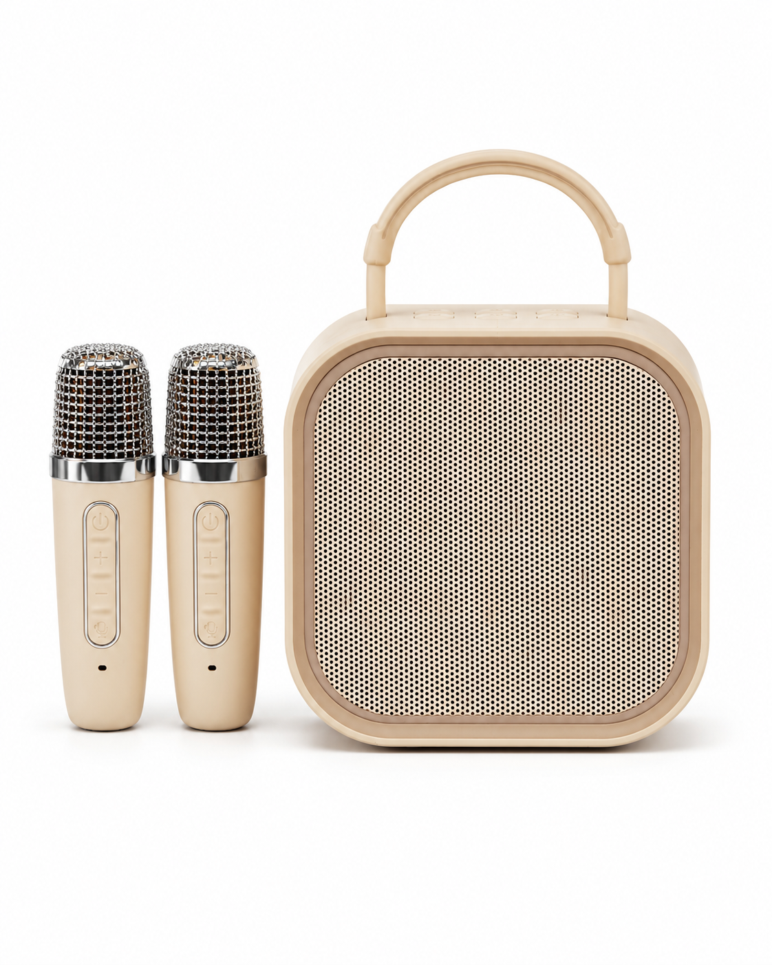 K66S COLORFUL WIRELESS MINI KARAOKE SPEAKER WITH TWO MINI MICROPHONE