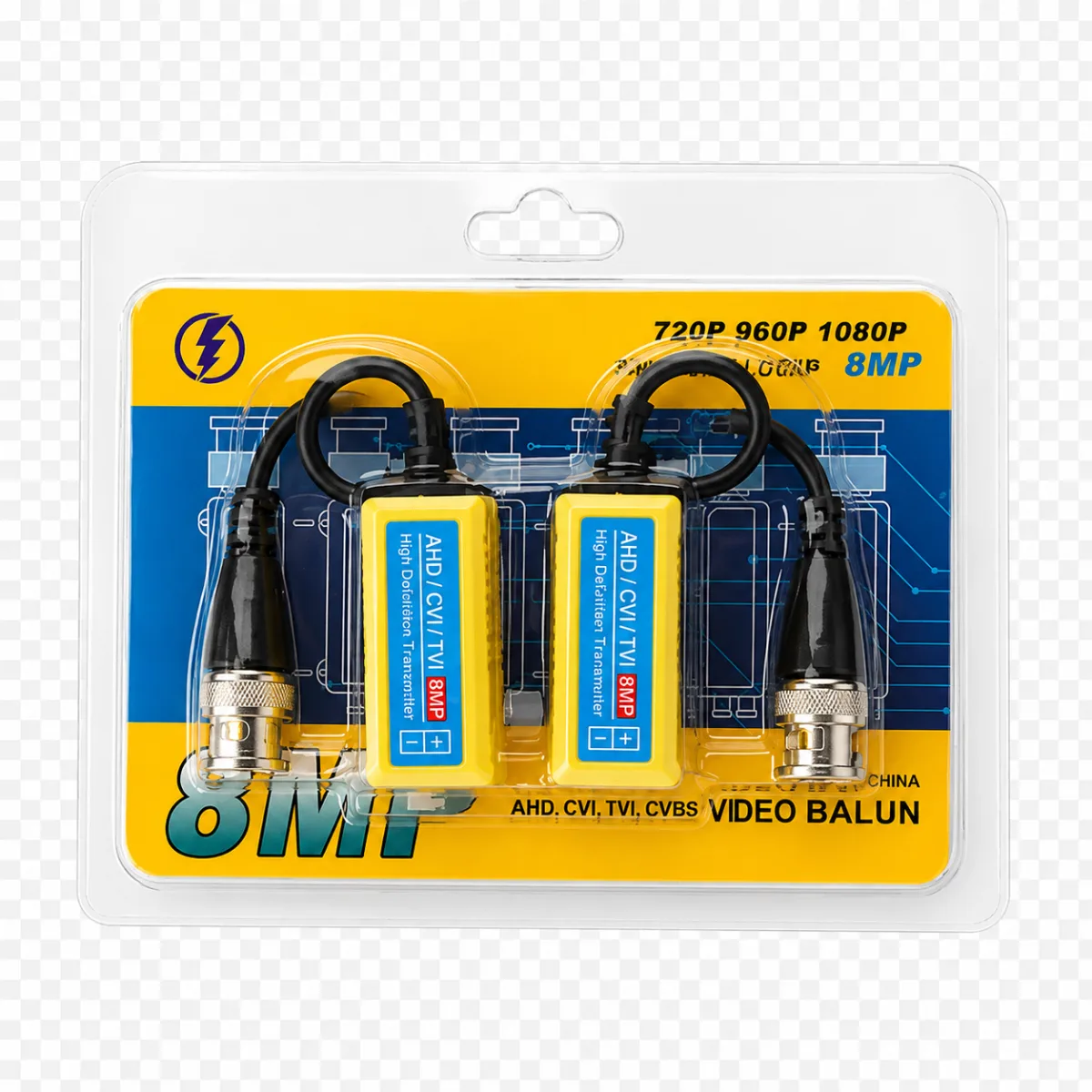 VIDEO BALUN AHD/CVI/TVI 720P/1080P 8MP FOR CC CAMERA