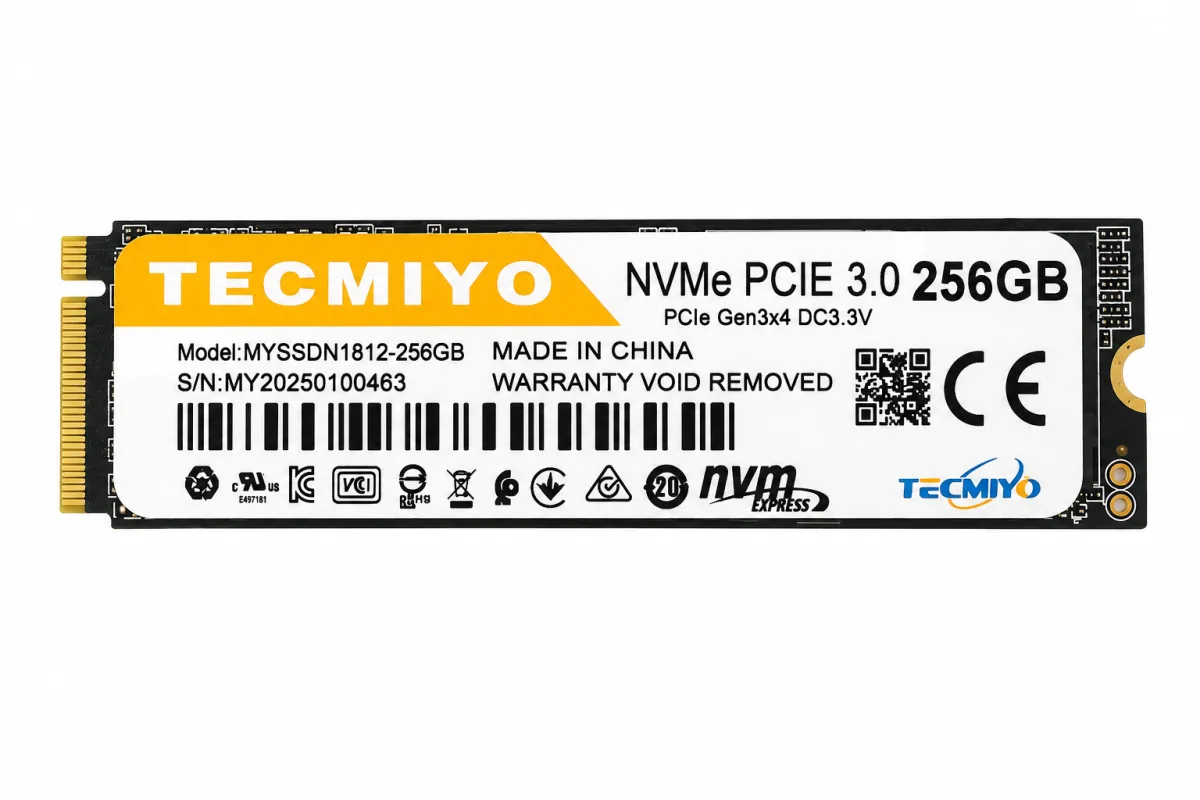 TECMIYO MYSSDN1812-256GB NVMe M.2 PCIe SOLID STATE DRIVE