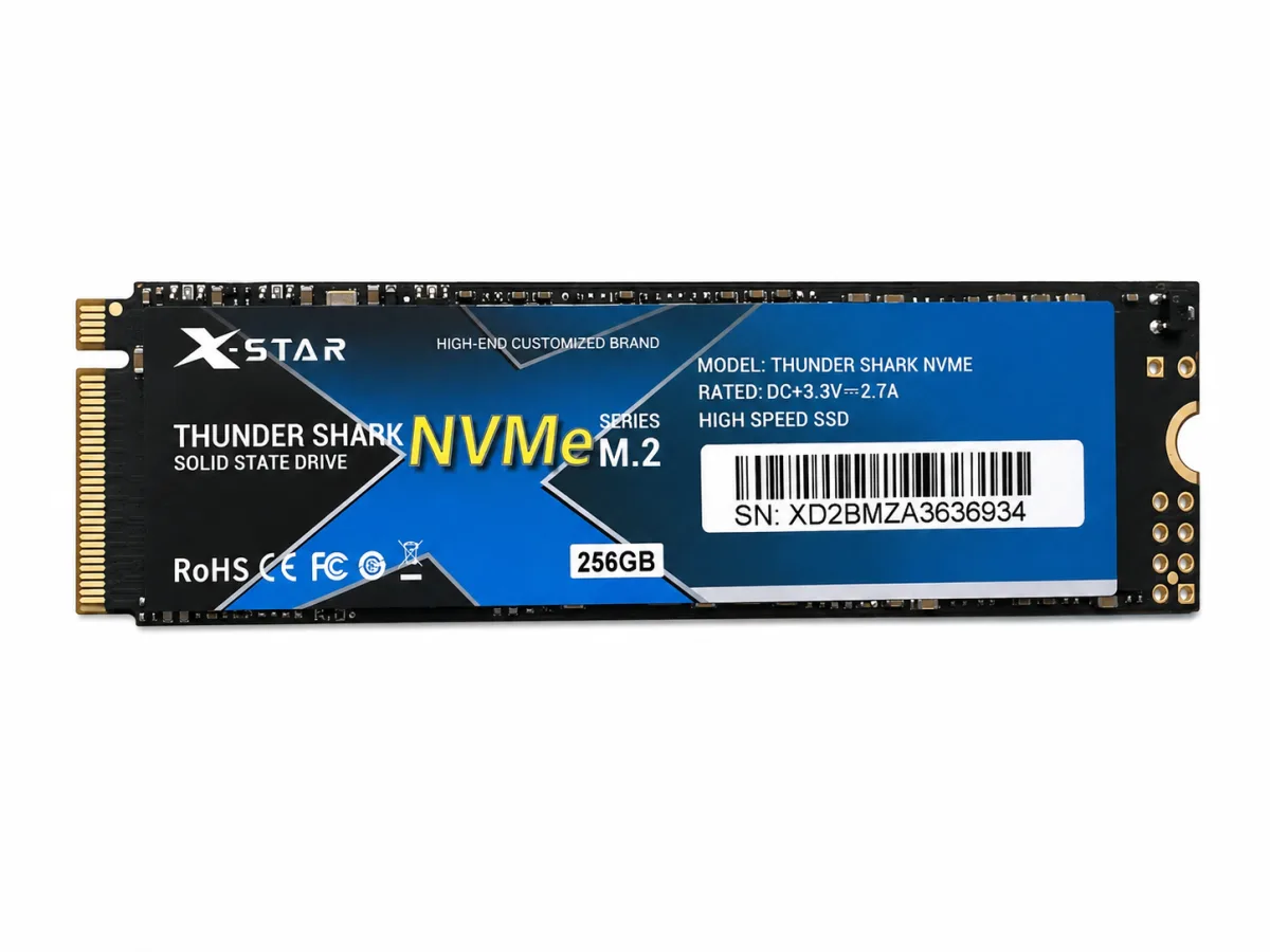 X-STAR THUNDER SHARK SERIES 256GB NVMe M.2 SOLID STATE DRIVE