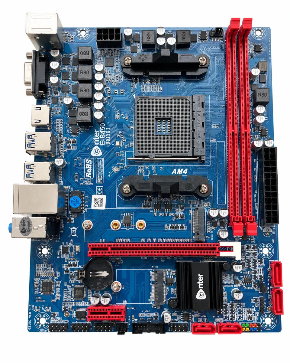 ENTER E-B450 AMD AM4 SOCKET DDR4 ATX MOTHERBOARD