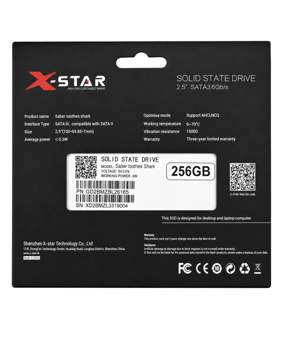 X-STAR 256GB 2.5" SATA III SOLID STATE DRIVE