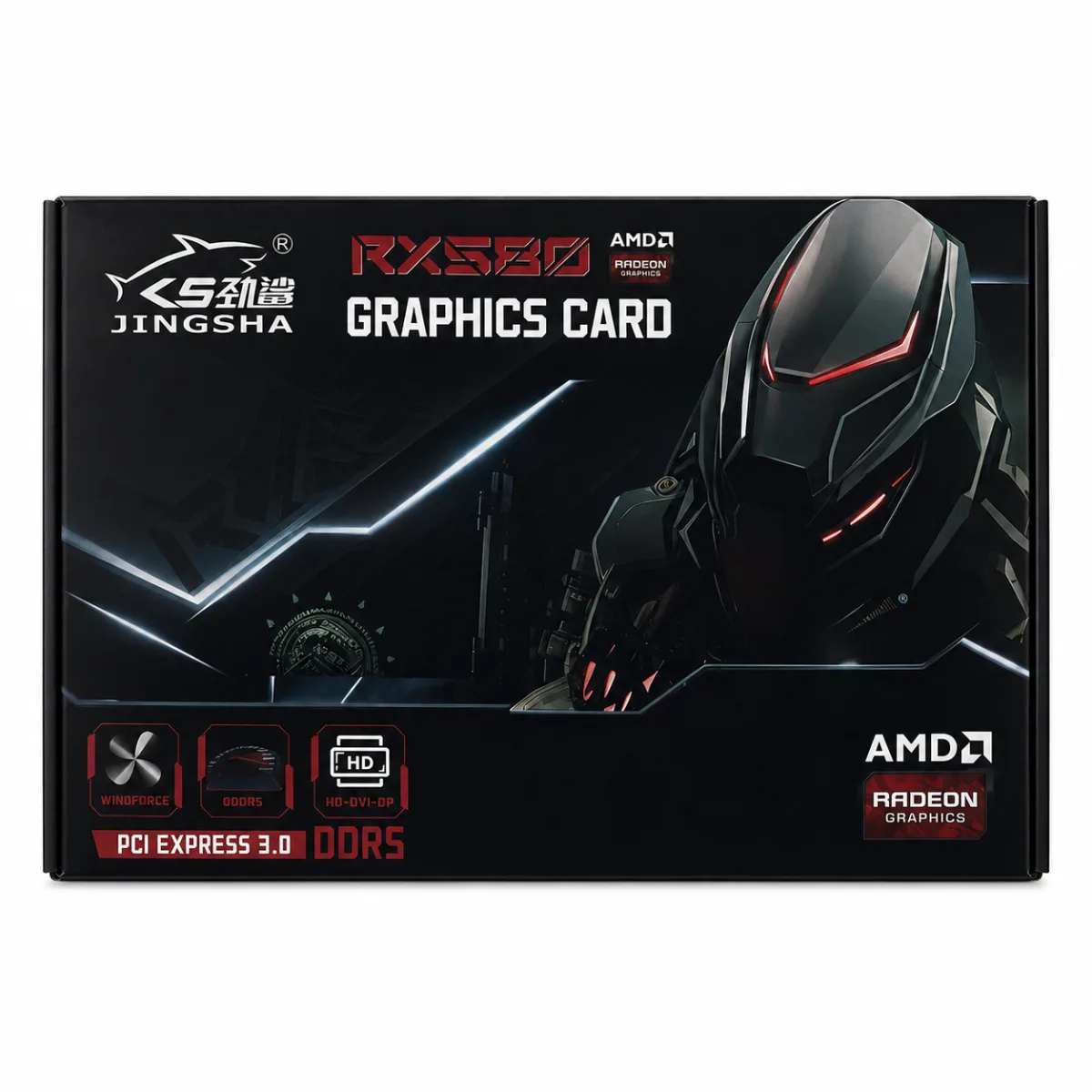 JINGSHA RX580 8GB 256BIT DUAL FANS GAMING AMD GRAPHICS CARD