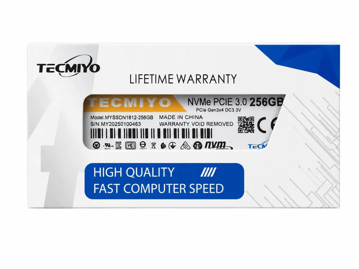 TECMIYO MYSSDN1812-256GB NVMe M.2 PCIe SOLID STATE DRIVE