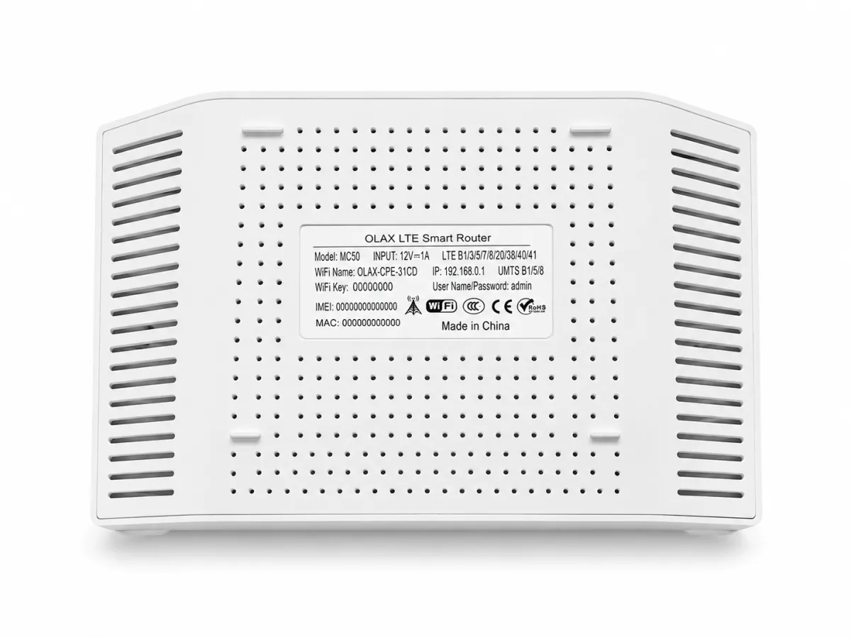 OLAX MC50 150Mbps 4G LTE SIM & RJ45 ETHERNET CPE WI‑FI ROUTER
