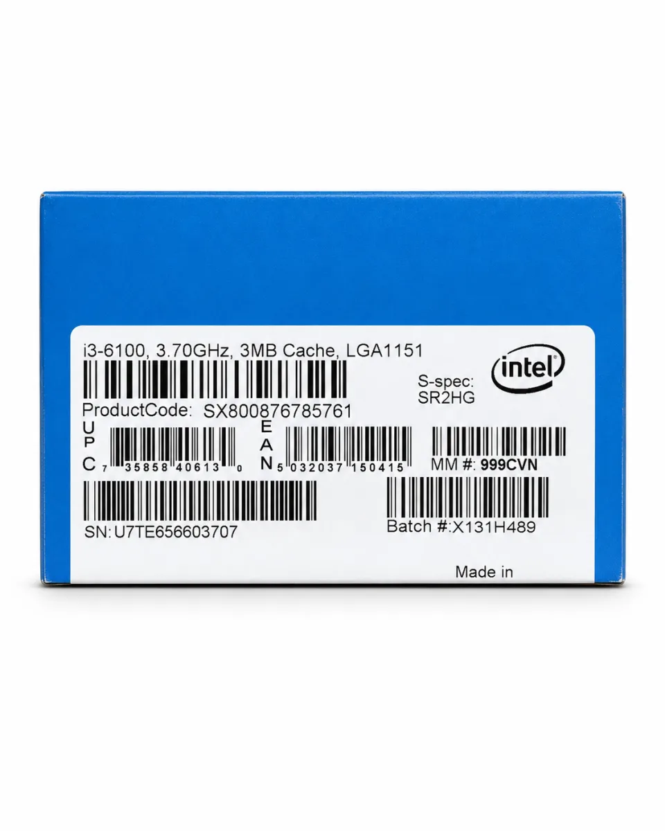 INTEL CORE i3-8100 3.7GHz 8th GENERATION RECONDITION BOX PROCESSOR