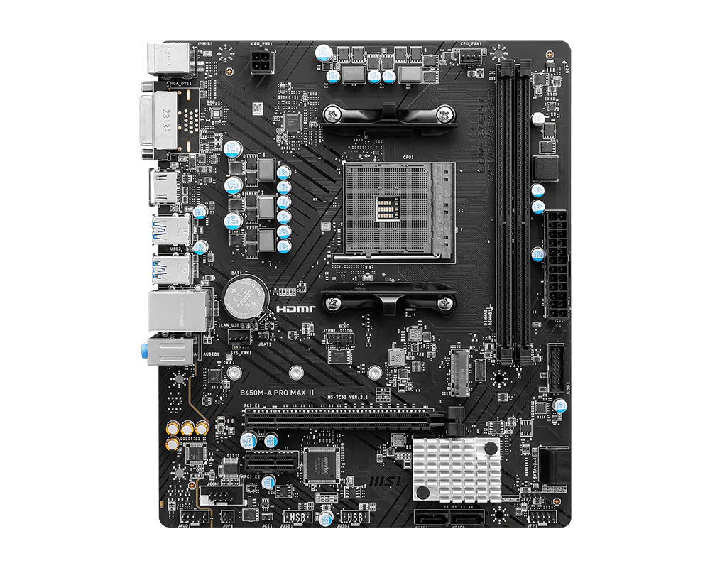 MSI B450M-A PRO MAX II AM4 PRO SERIES AMD SOCKET ATX MOTHERBOARD