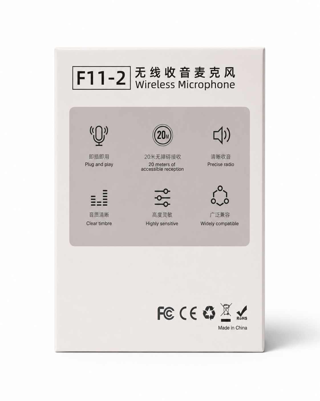 F11-2 WIRELESS COLLAR MICROPHONE FOR IPHONE/ANDROID/TYPE C