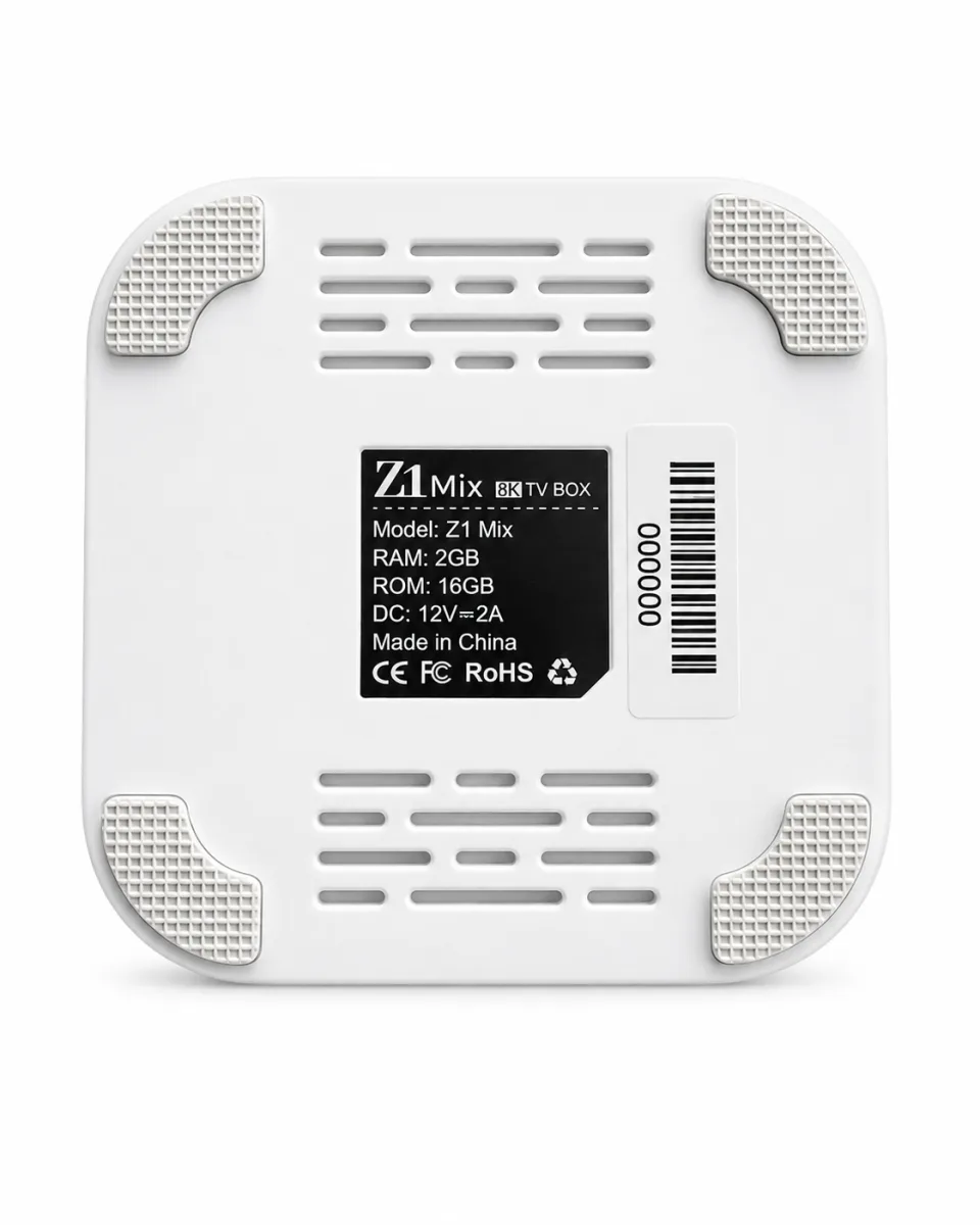 Z1 MIX 8K SMART TV BOX RGB LIGHT BLUETOOTH SPEAKER WITH VOICE CONTROL REMOTE (RAM-2GB/ ROM-16GB)