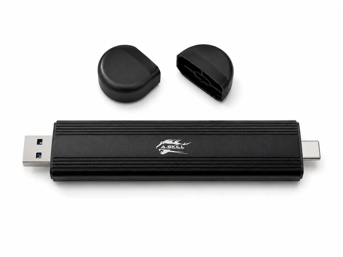 A.SKiLL SHL-R320 M.2 & NVMe DUAL PROROCOL USB+TYPE-C ENCLOSURE
