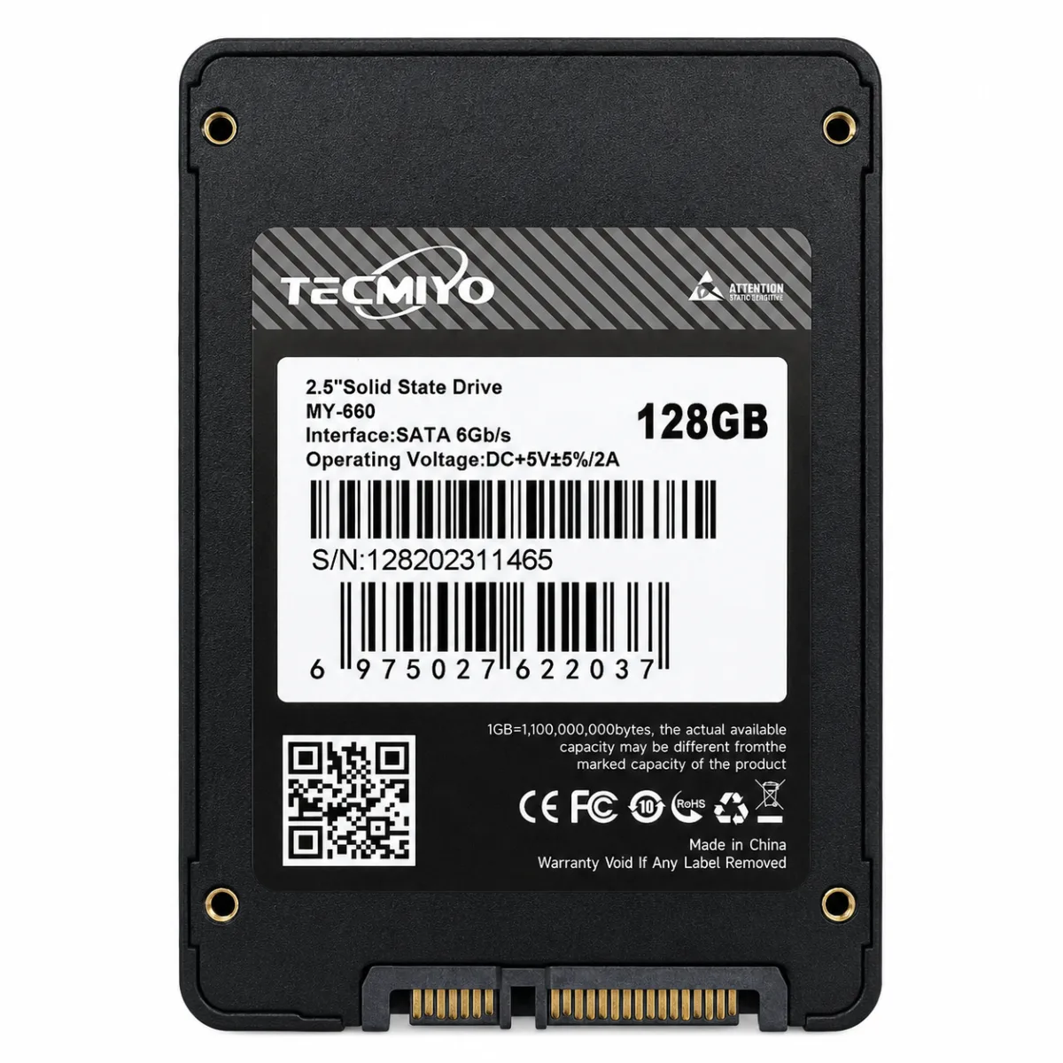 TECMIYO MY-660 128GB 2.5" SATA III SOLID STATE DRIVE
