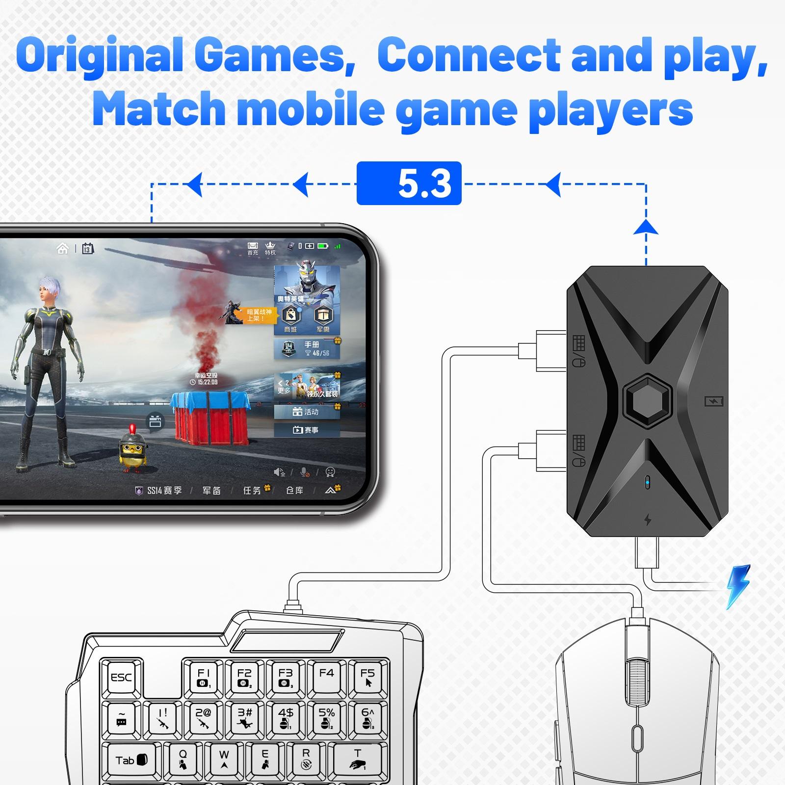 M1 PRO PLUS 5 IN 1 KEYBOARD MOUSE COMBO FOR MOBILE GAMING