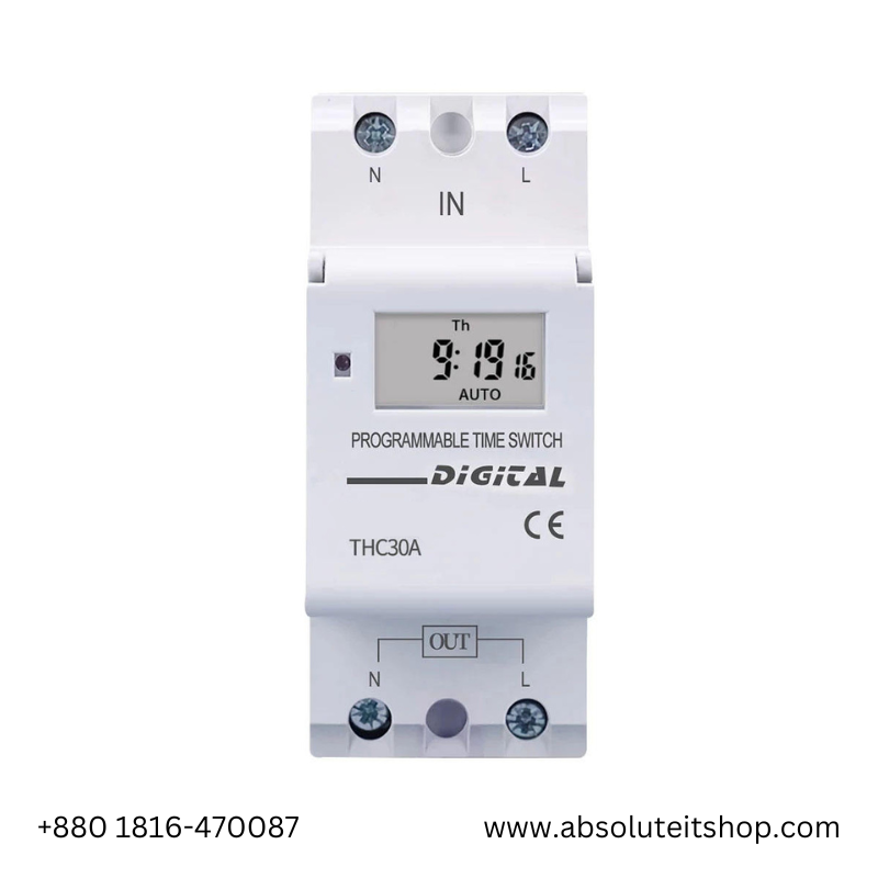 TYPE DIN RAIL 2 WIRE WEEKLY 7 DAYS PROGRAMMABLE DIGITAL TIME SWITCH ACH15A AC220