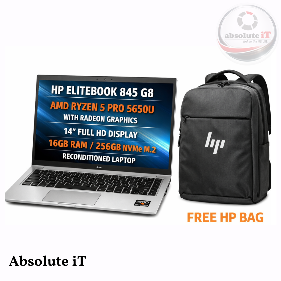 HP ELITEBOOK 845 G8 AMD RYZEN 5 PRO 5650U RECONDITION LAPTOP (RAM-16GB/ 256GB NV